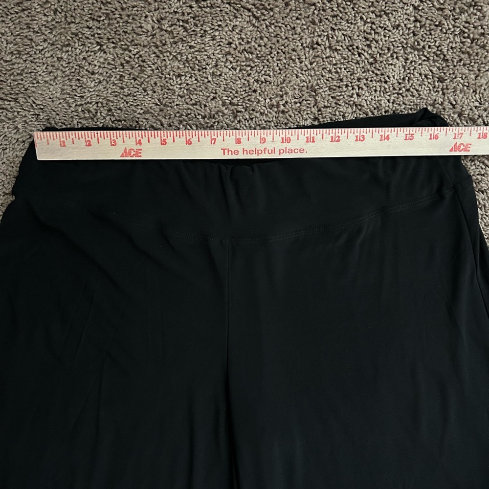 NWOT Kate & Mallory Artsy Wide Leg Pants Slinky Palazzo XL High Waisted Pull On - Picture 3 of 6
